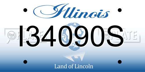 I34090S Illinois License Plate
