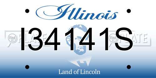 I34141S Illinois License Plate
