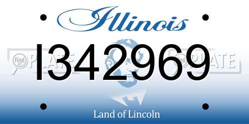 I342969 Illinois License Plate