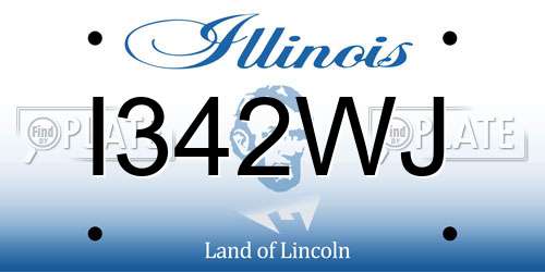 I342WJ Illinois License Plate