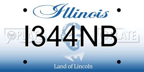 I344NB Illinois License Plate