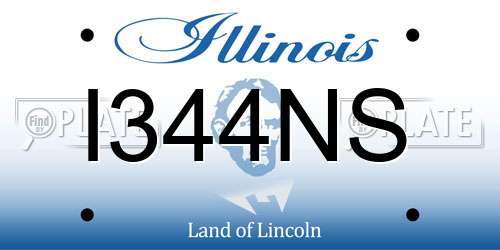 I344NS Illinois License Plate