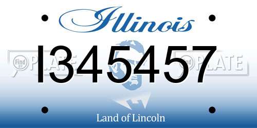 I345457 Illinois License Plate