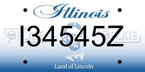 I34545Z Illinois License Plate