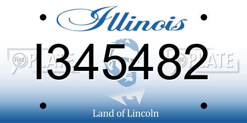 I345482 Illinois License Plate