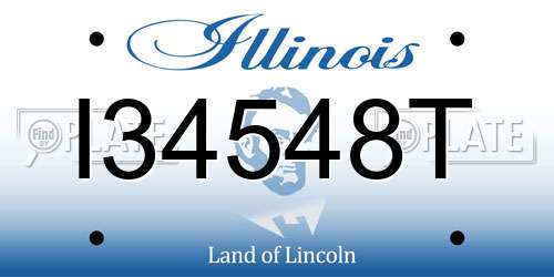 I34548T Illinois License Plate