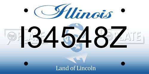 I34548Z Illinois License Plate