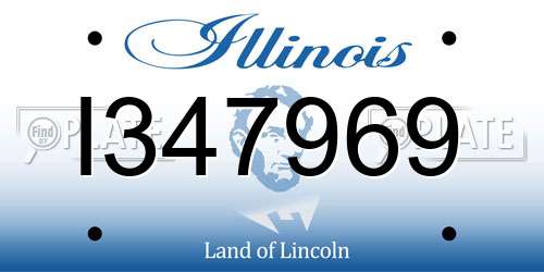 I347969 Illinois License Plate