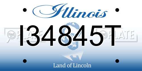 I34845T Illinois License Plate