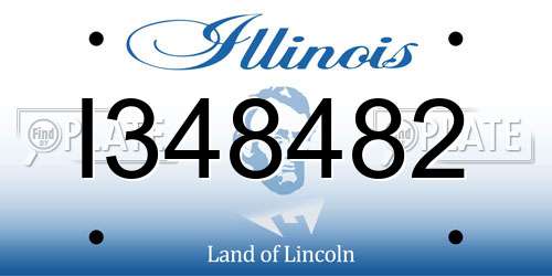 I348482 Illinois License Plate