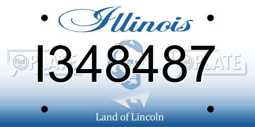 I348487 Illinois License Plate