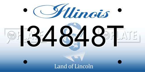 I34848T Illinois License Plate