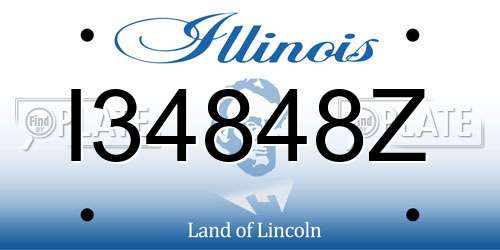 I34848Z Illinois License Plate