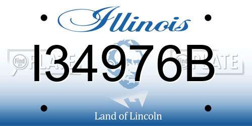 I34976B Illinois License Plate