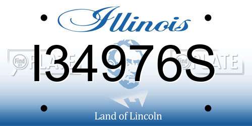 I34976S Illinois License Plate