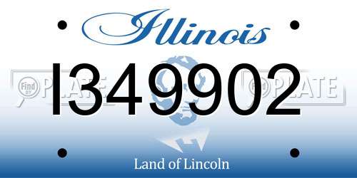 I349902 Illinois License Plate