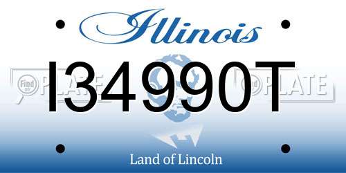I34990T Illinois License Plate