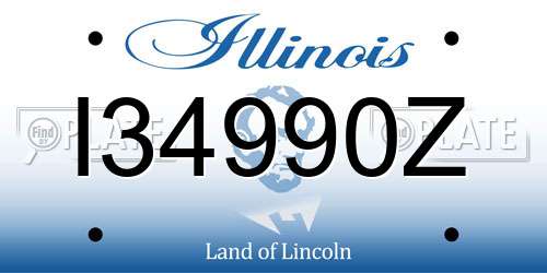 I34990Z Illinois License Plate