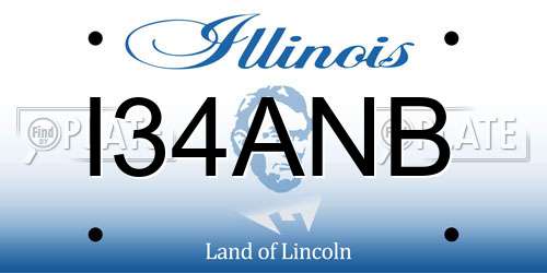 I34ANB Illinois License Plate