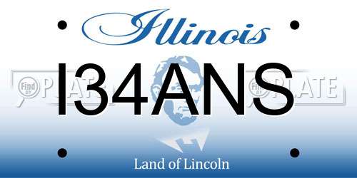 I34ANS Illinois License Plate