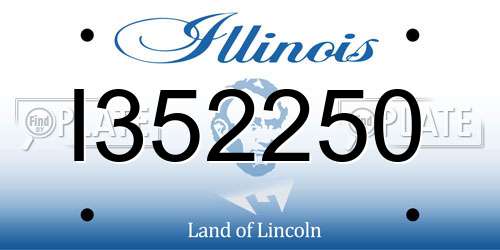 I352250 Illinois License Plate