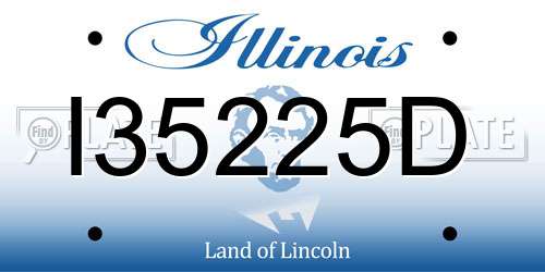 I35225D Illinois License Plate