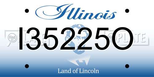 I35225O Illinois License Plate