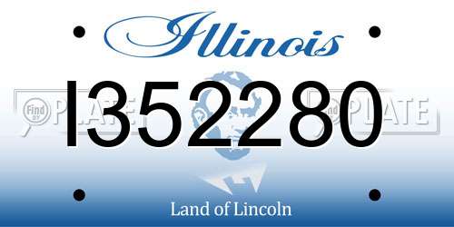 I352280 Illinois License Plate