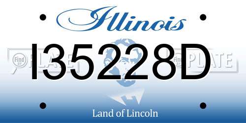I35228D Illinois License Plate