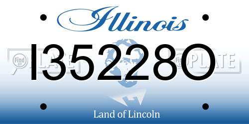 I35228O Illinois License Plate