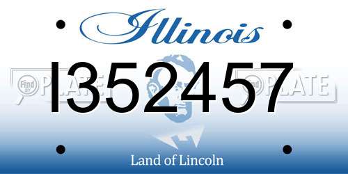 I352457 Illinois License Plate