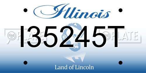 I35245T Illinois License Plate