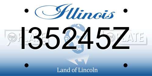 I35245Z Illinois License Plate