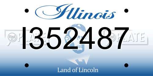 I352487 Illinois License Plate