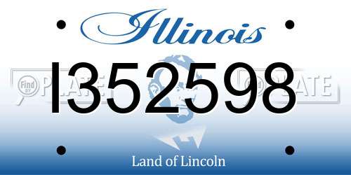 I352598 Illinois License Plate