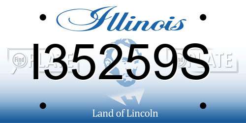 I35259S Illinois License Plate