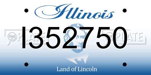 I352750 Illinois License Plate