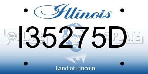 I35275D Illinois License Plate