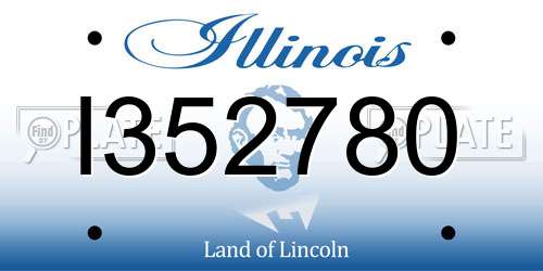 I352780 Illinois License Plate
