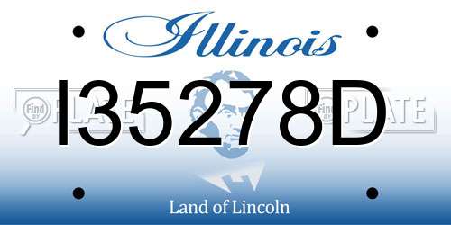 I35278D Illinois License Plate