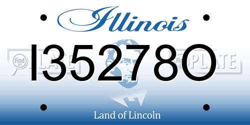 I35278O Illinois License Plate