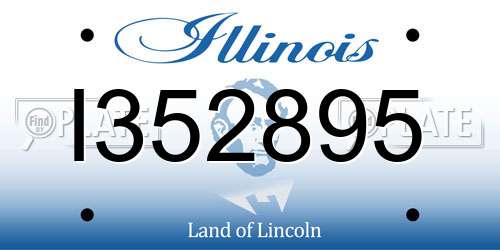 I352895 Illinois License Plate