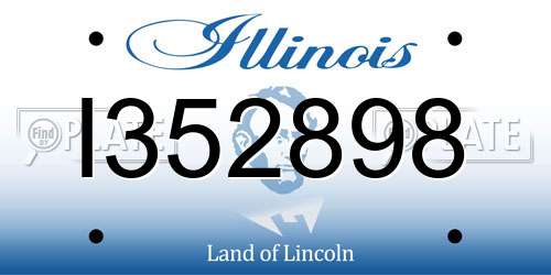 I352898 Illinois License Plate