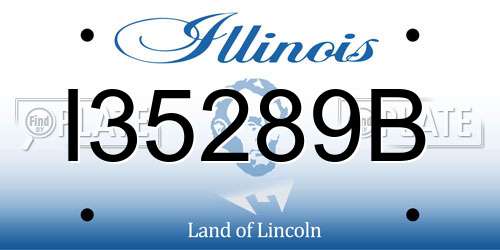 I35289B Illinois License Plate
