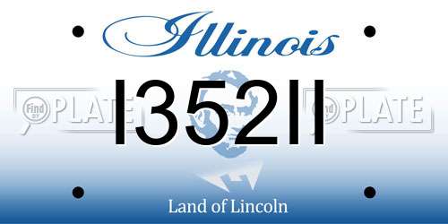 I352II Illinois License Plate