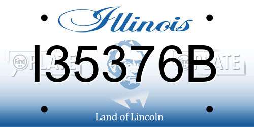 I35376B Illinois License Plate