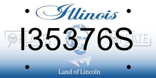 I35376S Illinois License Plate