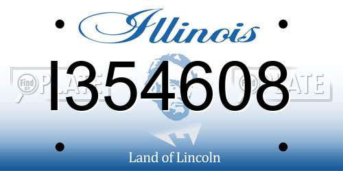 I354608 Illinois License Plate