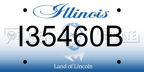 I35460B Illinois License Plate