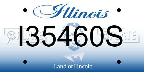 I35460S Illinois License Plate